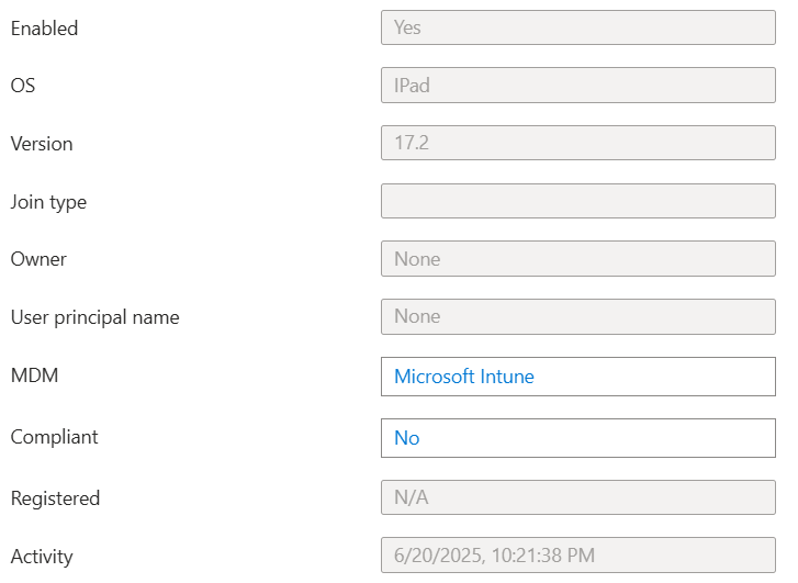 Shared iPad Entra Screenshot